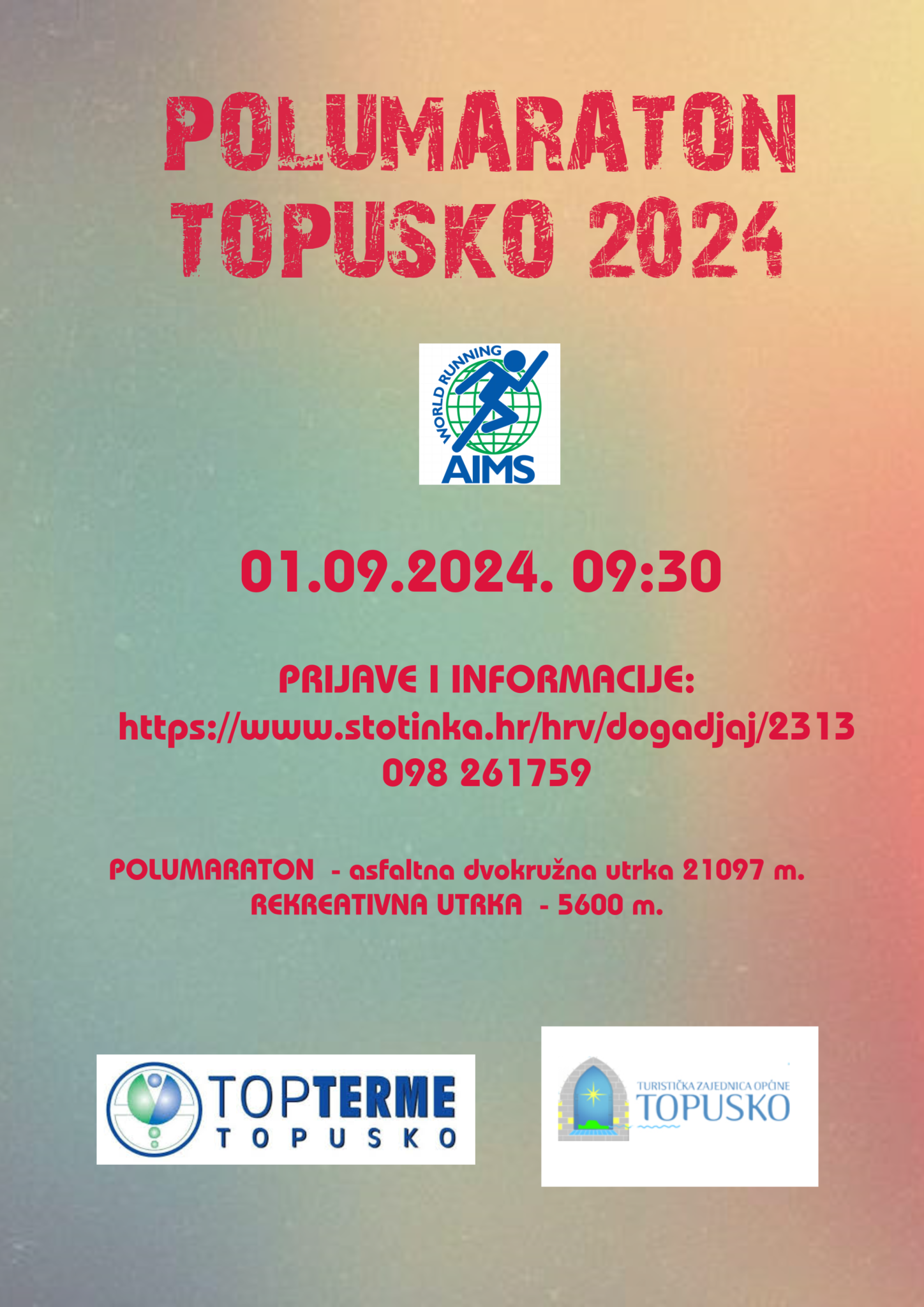 POLUMARATON TOPUSKO 01.09.2024.